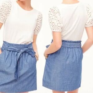 J. Crew Light Blue Chambray Mini Skirt